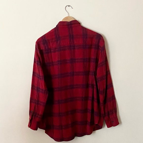 Madewell Flannel Oversized Ex-Boyfriend Shirt in Windowpane - Picture 7 of 16